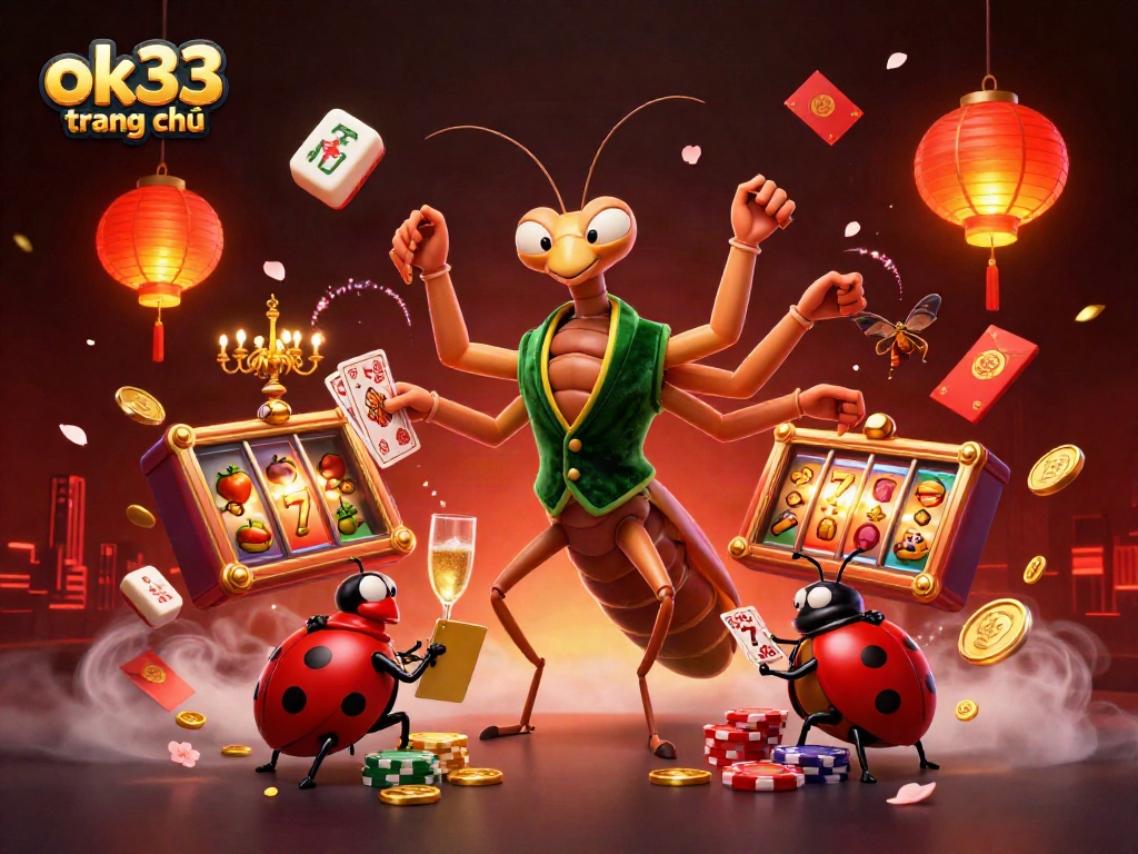 Experience thrilling gameplay at ok33 trang chủ with vibrant casino scenes featuring lively characters.