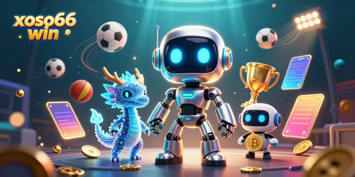 Experience the thrill of xoso66 win with dynamic gaming characters and vibrant sports betting action.
