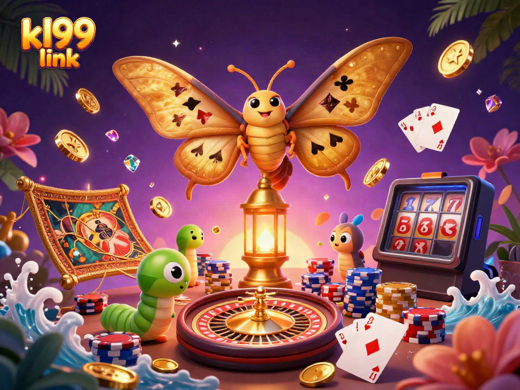 Experience exciting rewards with the kl99 link showcasing a vibrant 3D casino scene.