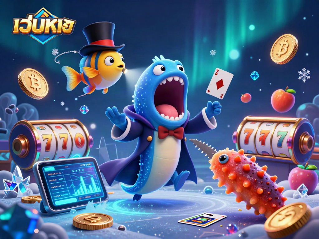 Experience the magic of gaming with เว็บตรง featuring a vibrant underwater casino scene.