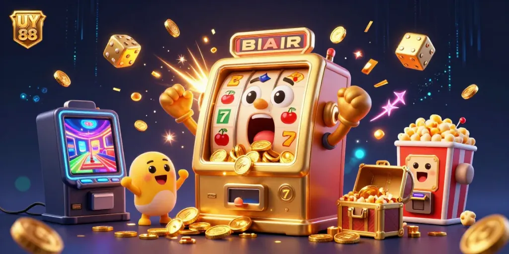 Experience the excitement of UY 88 with vibrant slot machines and thrilling casino action, showcasing jackpots and rewards.