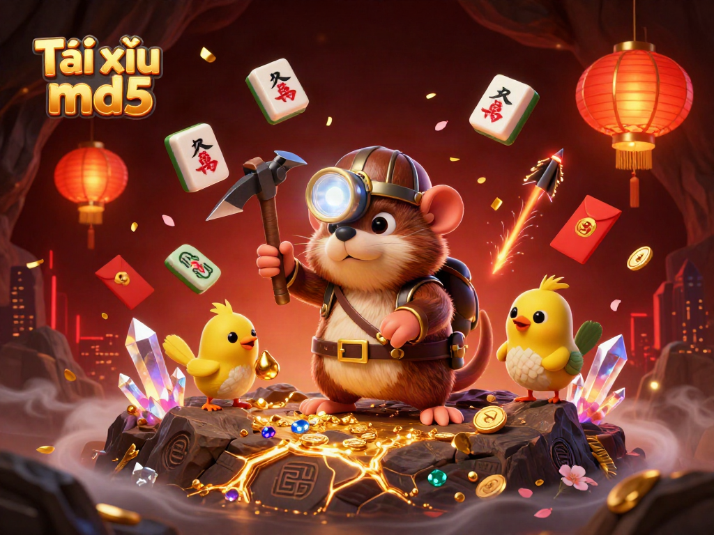 Experience the excitement of Tài xỉu md5 with vibrant characters and dynamic game elements.